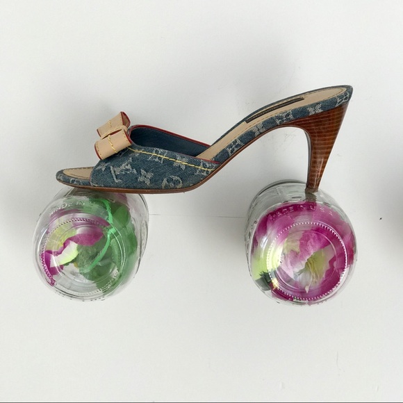 Louis Vuitton Shoes - LOUIS VUITTON Denim Monogram Low Heels